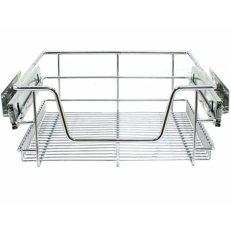 KuKoo – 4 Paniers Coulissants pour Placard ou Cabinet de Cuisine de 40cm. Tiroirs coulissants à système de fermeture amortie