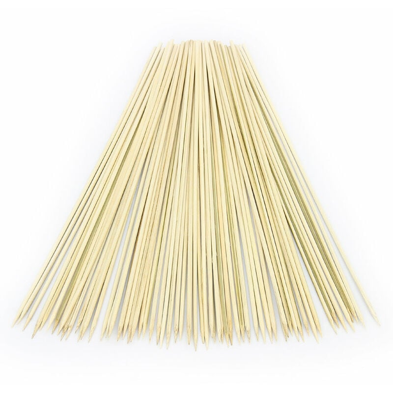 KuKoo - 300 Bâtonnets en Bois de Bambou - 30 cm x 0.3cm - Parfait pour Barbe à Papa, Brochettes Viandes, Bonbons, Préparations Culinaires