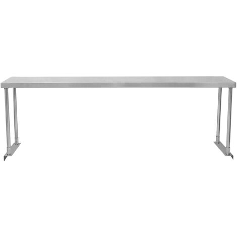 KuKoo Estante de Sobremesa para Cocina Comercial de Acero Inoxidable Resistente de un Solo Nivel Preparación Culinaria 180 cm