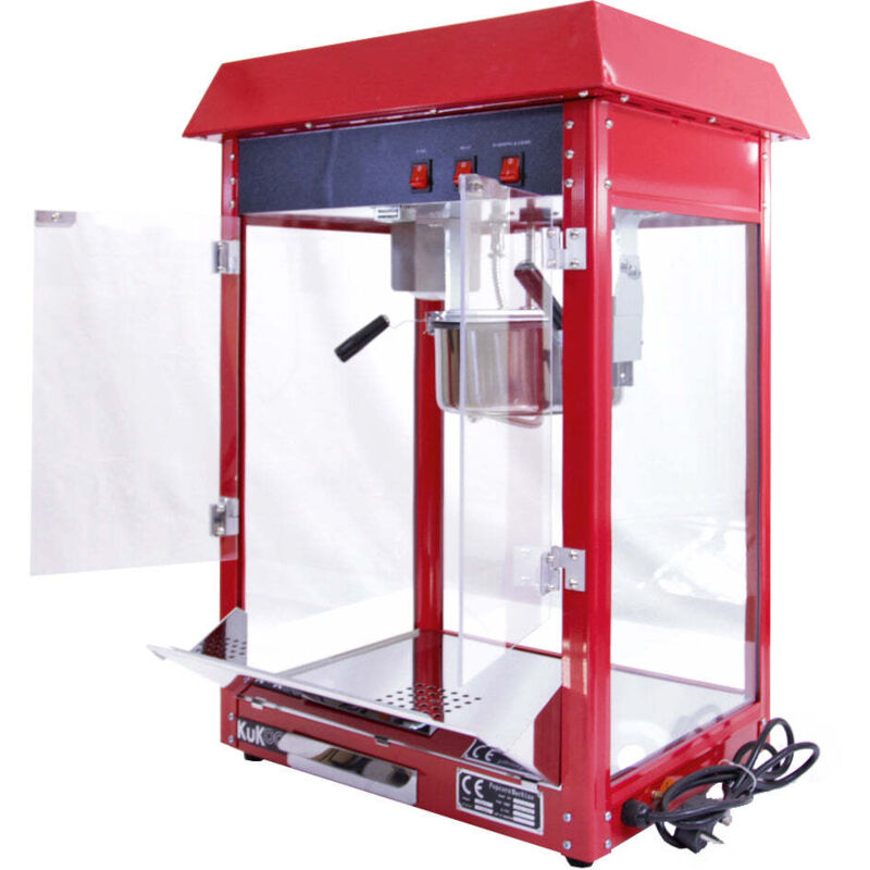 Machine à Popcorn 226g Commercial Rouge Fête Foire Cantine Cinéma Restaurant - Kukoo