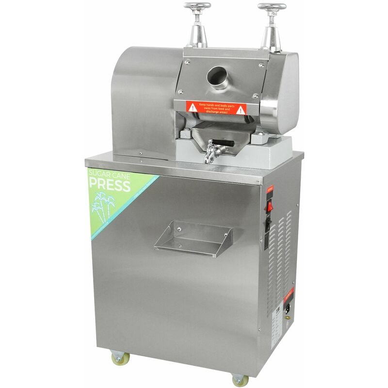 Presse à Canne à Sucre Kukoo Acier Inoxydable - Capacité 300-350KG/H - 550W - Jus Frais en un Instant - Idéal pour Événements & Restauration - Design