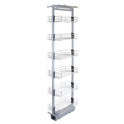 KuKoo Pull Out Soft Close Kitchen Larder – 46cm D x 190-220cm H