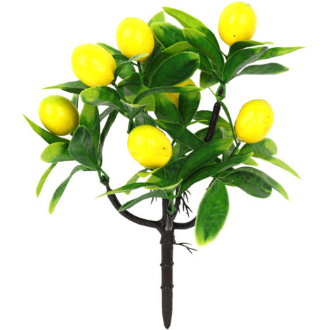 Kumquat Citron en Pot en Pot Artificiel en Pot Citron Fruit avec Pot De Fleur Simulation Citron Inserts Maison Arrangement De Fleurs Décoration De Bureau (3)