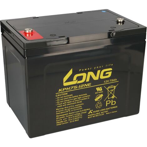 Kung Long Akku 12V 75Ah KPH75-12NE M6 AGM Blei wartungsfrei