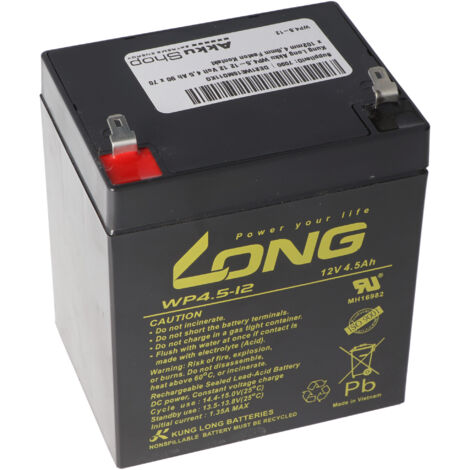 KUNG LONG Blei-Akkumulator WP4.5-12, 12 V-/4,5 Ah