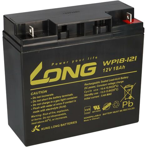 Kung Long VdS WP18-12I 12V 18Ah AGM Blei Accu wartungsfrei