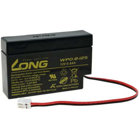 KungLong Batería plomo WP0.8-12S reemplazo para YUASA NP0.8-12