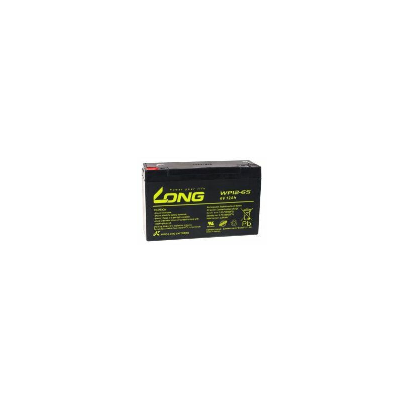 

Powery - KungLong Batería plomo WP12-6S Equivalente con FIAMM Modelo FG11202