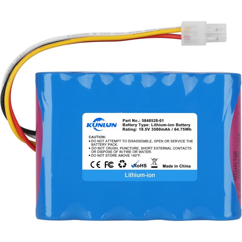 Kunlun - 18,5V 3500mAh Li-ION Batterie de Remplacement pour Husqvarna Automower 310 315 584 85 28-02 pour Gardena Sileno R100Li R130Li R160Li