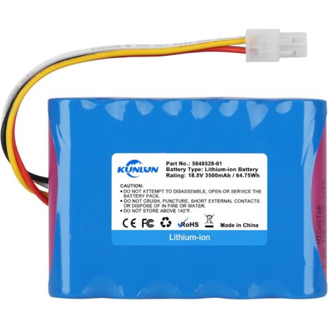 KUNLUN 18,5V 3500mAh Li-ION Batterie de Remplacement pour Husqvarna Automower 310 315 584 85 28-02 pour Gardena Sileno R100Li R130Li R160Li Batterie Tondeuse Robot 5848228-01,5848228-02,589586201