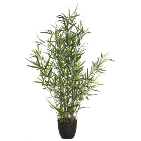 Kunstblume, BAMBUS, 90 cm, schwarzer Topf