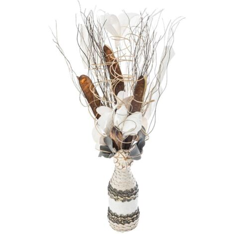 Kunstblumenarrangement - Weidenvase - H50 cm