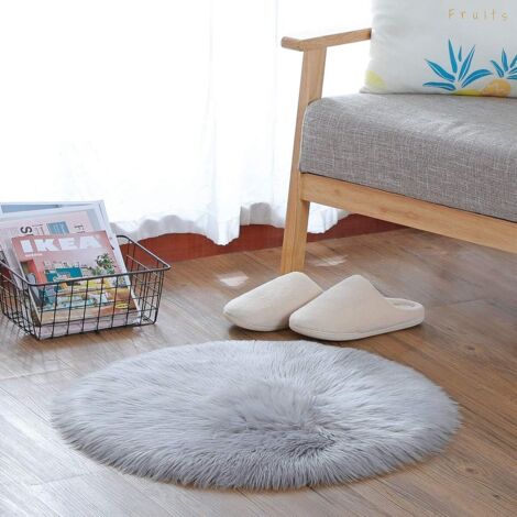 Kunstfellteppich aus Schaffellwolle, flauschig weicher Imitationsfleece-Teppich, lang