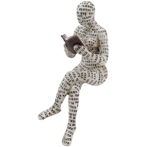 Kunstharzfigur einer lesenden Frau – Originelle Bücherregaldekoration für Zuhause