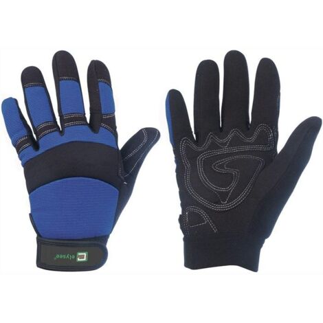 Kunstlederhandschuhe Master Gr.9 schwarz/blau Kunstleder