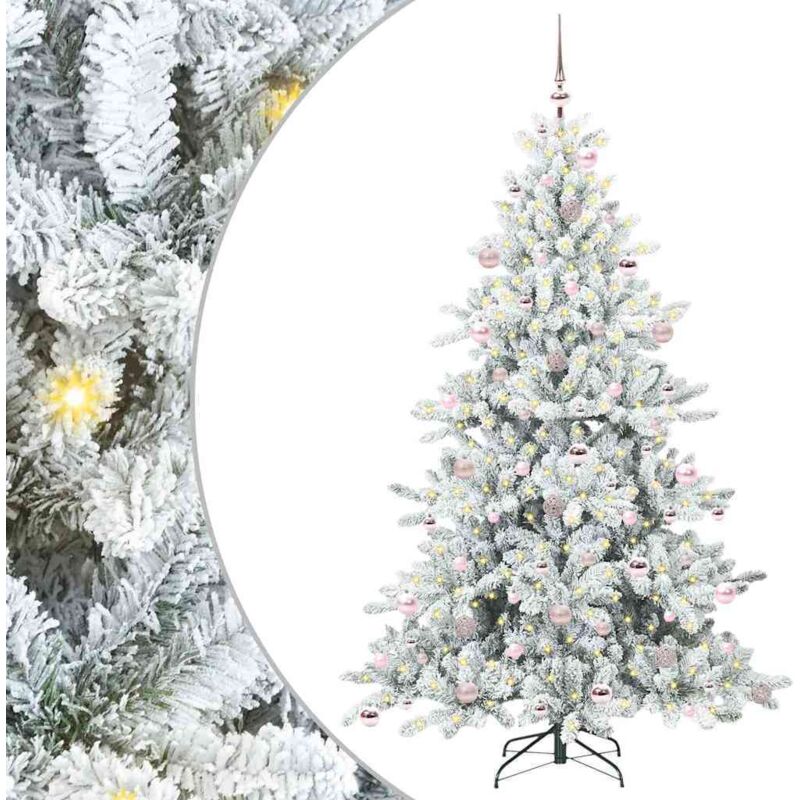 Künstlicher Klappbarer Weihnachtsbaum 210 Cm Pvc Und Stahl Vidaxl