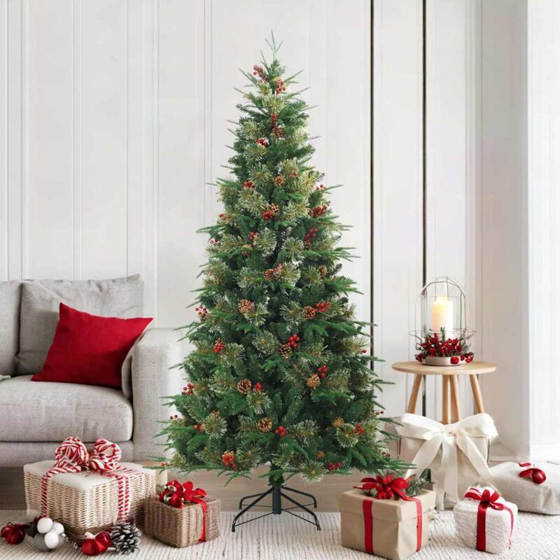 Künstlicher Klappbarer Weihnachtsbaum Mit Ständer Grün 180 Cm Vidaxl