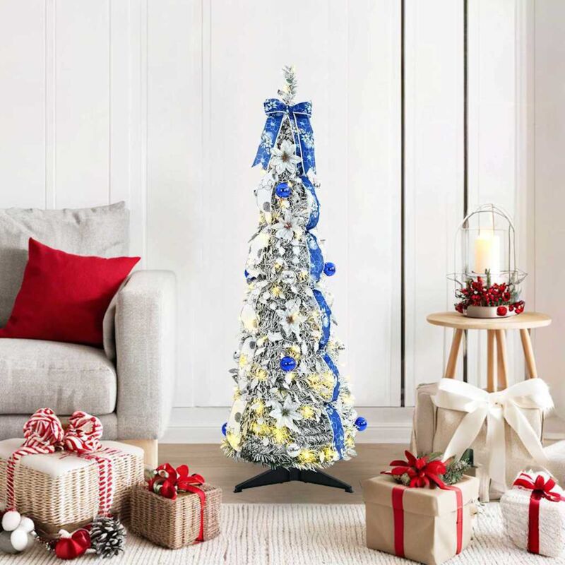 Künstlicher Weihnachtsbaum Mit 50 Leds Weiß 120 Cm Pvc Vidaxl