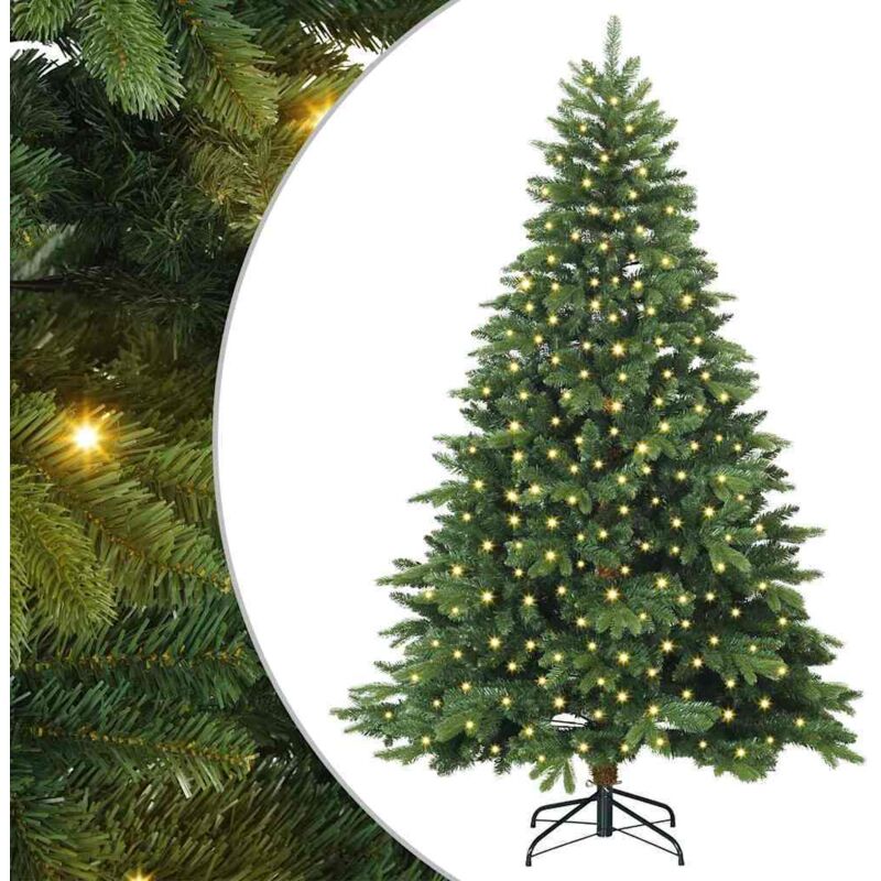 Künstlicher Weihnachtsbaum Mit 300 Leds Grün 180 Cm Pe Und Pvc Vidaxl