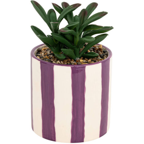 Kunstpflanze Deep Purple Keramiktopf H16cm - Atmosphera créateur d'intérieur