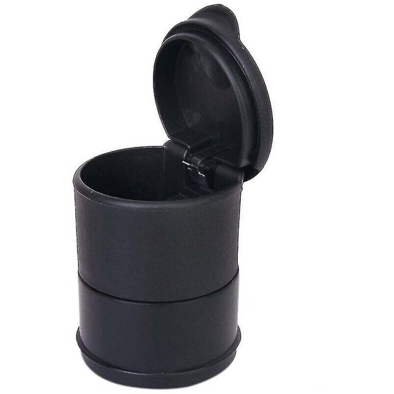 Image of Kunststoff-Aschenbecher mit Deckel für Büro, Zuhause und Auto, schwarz