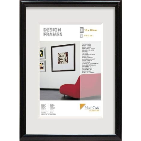 Kunststoff Bilderrahmen Design Frames schwarz, 18 x 24 cm Kunststoffrahmen