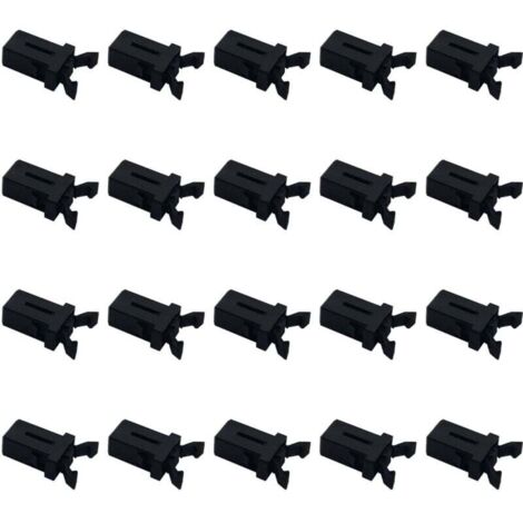 Kunststoff-Ersatzriegel, 10 Stück Kunststoff-Mülleimer, selbstverriegelnder Schalter, Ersatzbuchse, Schwarz