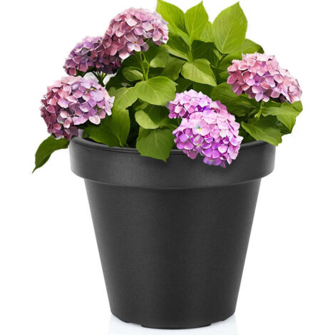 Kunststoff-Gartentopf, schwarz, rund, 29 cm