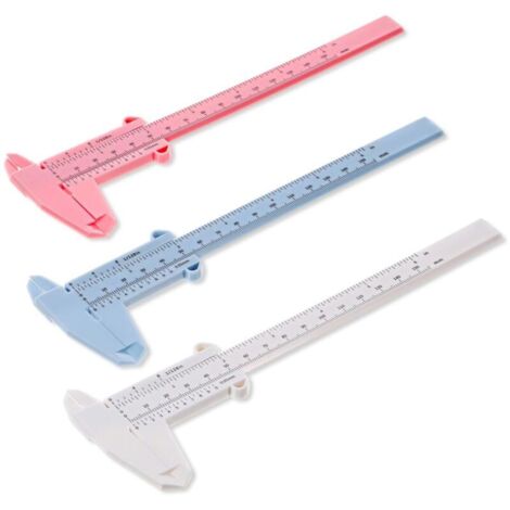 Kunststoff-Messschieber, Zoll/Metrisch, 6 Zoll (150 mm), Mini-Messschieber mit doppelter Skala, Distanzmessgerät geeignet für Büro, Zuhause und Arbeitsplatz.