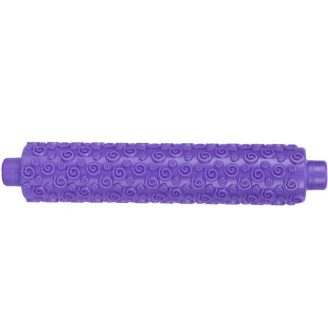 Kunststoff-Nudelholz für Fondant, Tortendekorationswerkzeug mit kurzem, violettem Griff
