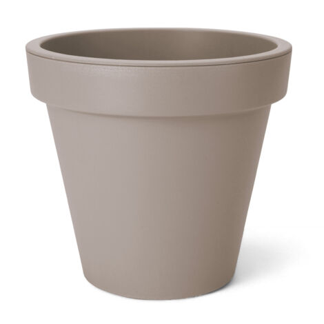 Kunststoff Pflanzkübel S klein - 30 cm/beige - Blumenkübel rund für Außen und Innen - Garten Pflanztopf Blumentopf Pflanzgefäß