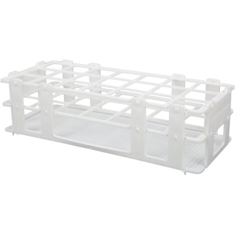 Kunststoff-Reagenzglashalter (30 mm x 21 Löcher), abnehmbares Gestell für die Probenahme im Labor.