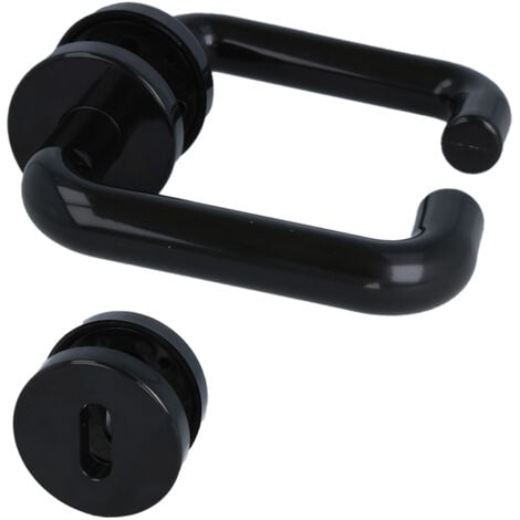 LIENBACHER Kunststoff Rosettenbeschlag Rosettengarnitur Schwarz BB PZ Türdrücker Türgriff