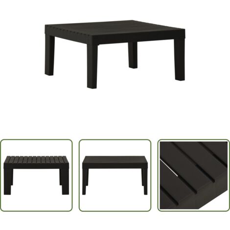 Kunststoff Tisch - Lounge-Gartentisch Kunststoff Grau