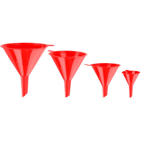 Kunststoff-Trichter Set 4 tlg. rot