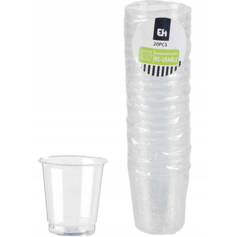Kunststoffgläser für Wodka Shots, farbig, 30 ml, 20 Stück