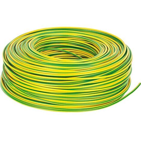 Kunststoffisolierte Leitung H07V-K, 1 x 1,5 mm², grün-gelb - Rolle 100 m