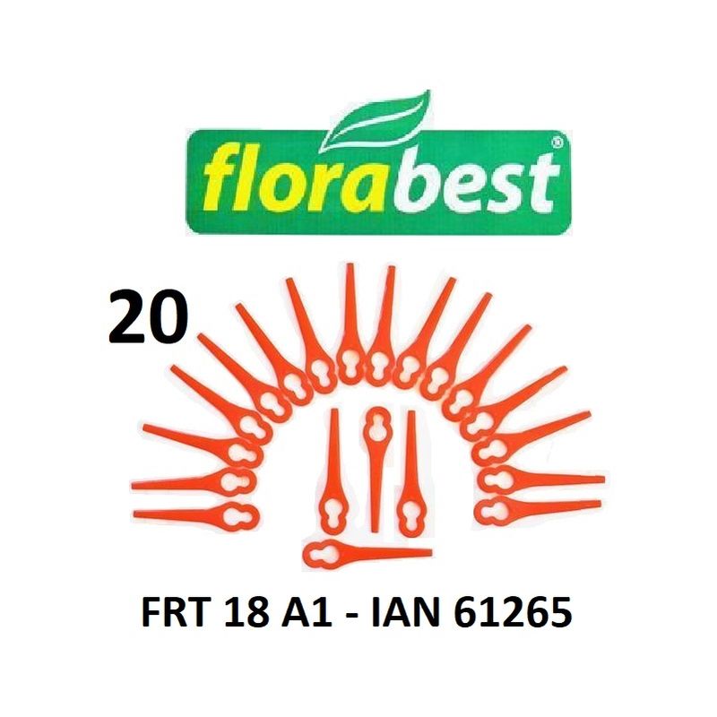 20 lames de rechange Florabest FRT18A1 - ian 61265 Couteaux de rechange lidl plastique