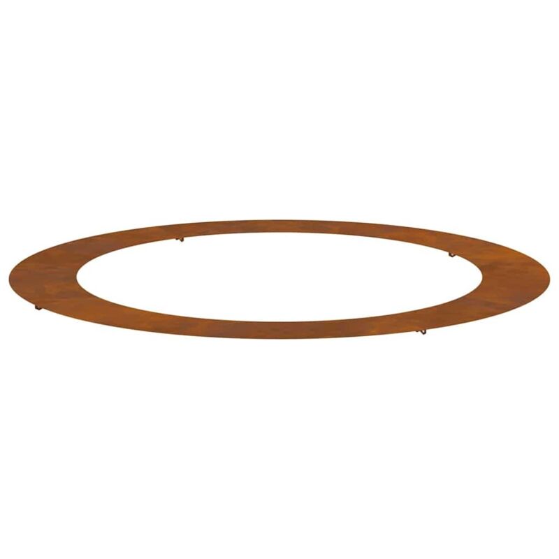 Flacher Baumring Braun Ø90 / 120 Cm Witterungsbeständiger Stahl Vidaxl