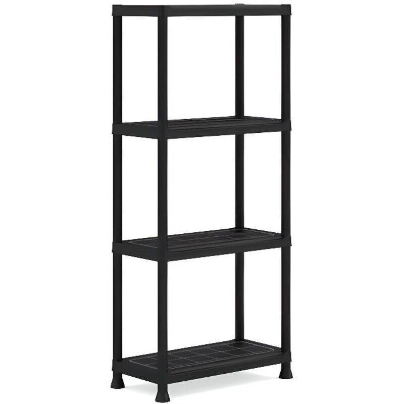 Abm Schwarzes Lagerregal 4 Fachböden Cm 60 X 30 X 135 H