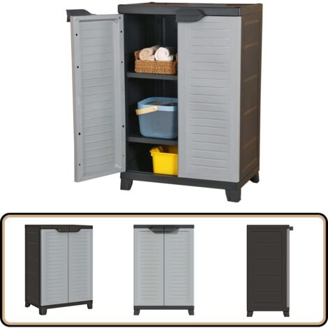 Kunststoffschrank 65x45x97 cm - Aufbewahrungsbox - Garderobe - Schuhschrank - Werkzeugschrank - Plastikmöbel