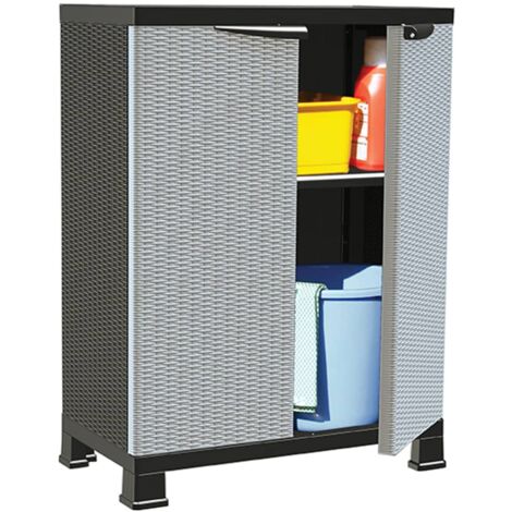 Kunststoffschrank 68x39x92 cm Rattan-Design CFW436114