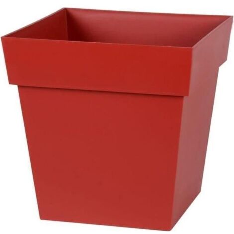 Kunststofftopf L.32 X B.32 X H.32 Cm Rubinrot EDA
