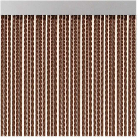 Kunststoffvorhang für Außentüren, Modell Tape S-350, Farbe Braun, 90x210cm - M63569 Acudam