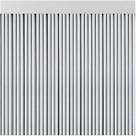 Kunststoffvorhang für Außentüren, Modell Tape S-350, Farbe Schwarz, 90x210cm - A01460 Acudam