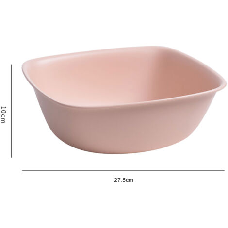 Kunststoffwaschbecken, kleines quadratisches Modell, hübsches Rosa, für den Haushalt, zum Kochen, Wäschewaschen und Aufbewahren, PP, 200 g
