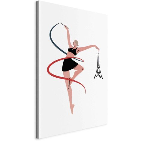 Kunstturnen – Illustration einer Frau mit Schärpe