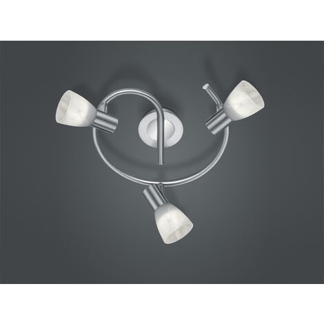 Kunstvoller 18W LED Spot Strahler Treppenhaus Nickel matt Licht TRIO 871090307