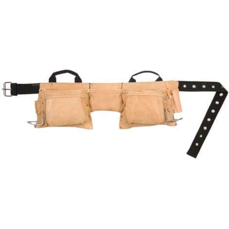 Kuny's AP-527X Heavy-Duty Leather Work Apron with 12 Pockets for Professional and Heavy-Duty Tasks