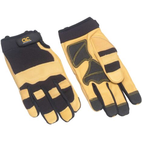 Kuny's Hybrid-275 Top Grain Leather and Neoprene Cuff Gloves – Large (Size 10)